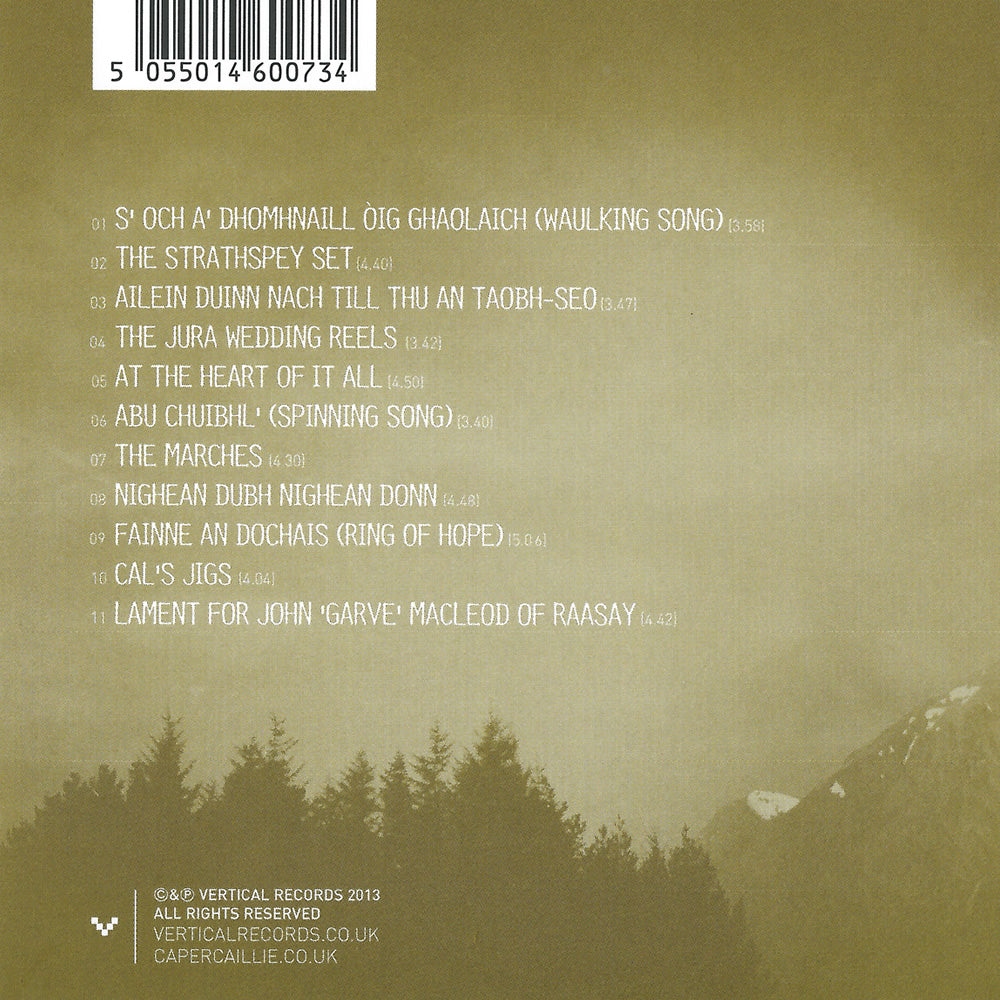 Rear Album Cover for Capercaillie - At The Heart Of It All - VERTCD100 -Music CD