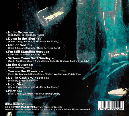 Rear Album Cover for Karan Casey - Hieroglyphs That Tell The Tale - VERTCD113 - Music CD