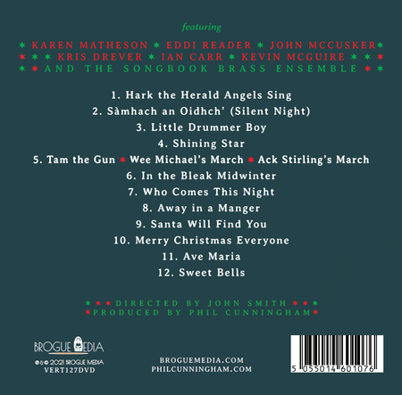 Rear Album Cover for Phil Cunningham - Phil Cunningham's Christmas Songbook - DVD Volume 1